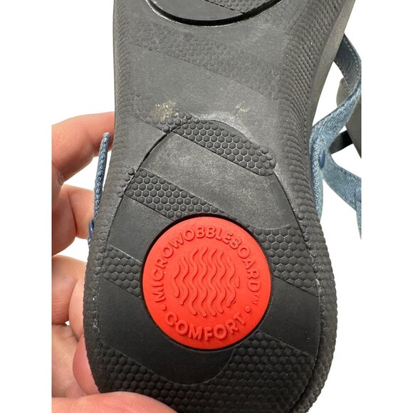 Fit Flop Womens The Skinny Adjustable Denim Strap Sandals Size 7 - Picture 10 of 11